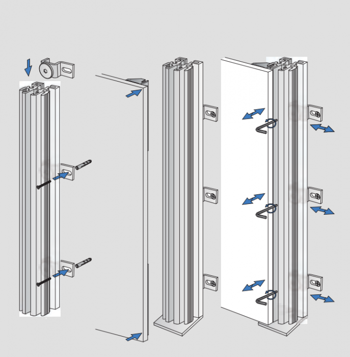 Clemă din plastic pentru fixare panouri PAL/MDF -Vertiko [5]