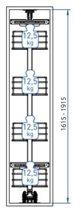 Coloană extractabilă Sige set 4 Coșuri  40cm [4]