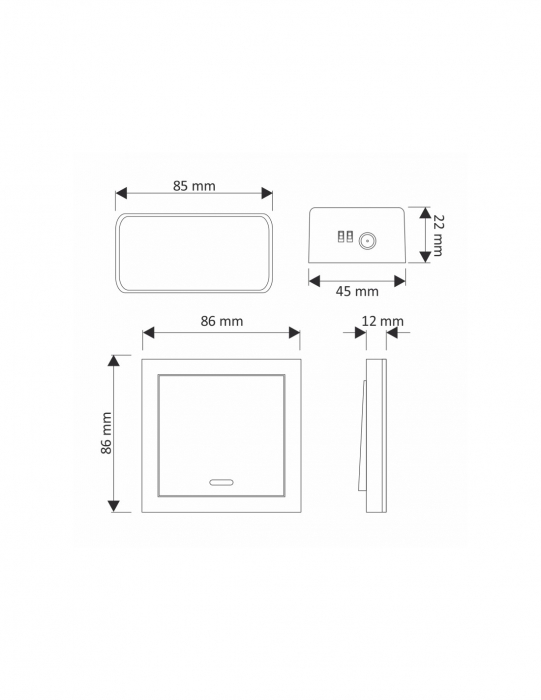  Controllerul RF cu întrerupător MONO LED marca Design Light [3]
