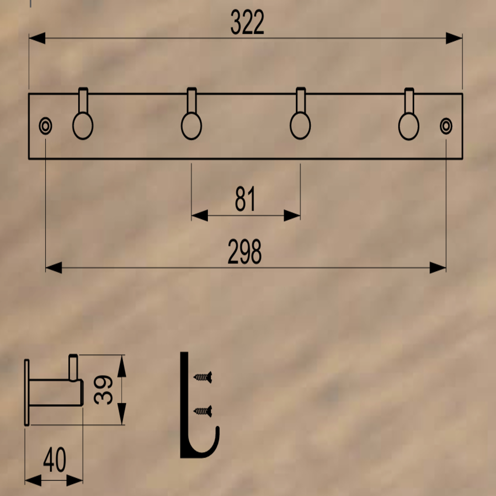 Balo Hook XL- Negru mat [2]