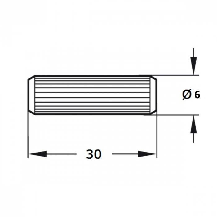 Dibluri canelate din fag –  6 x 30 mm [4]