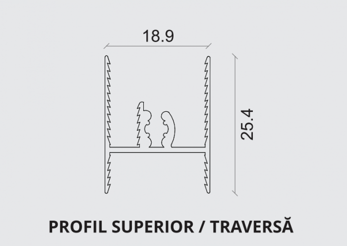 Eco Slide - Profil superior/traversă 3 m [2]