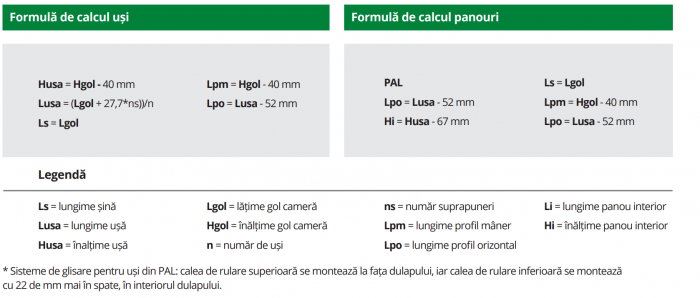 Eco Slide - Role pentru o ușă cu PAL (inferioare) - set [2]
