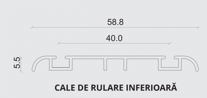 Eco Slide - Sistem 2 sau 3 uși glisante finisaj Inox [3]
