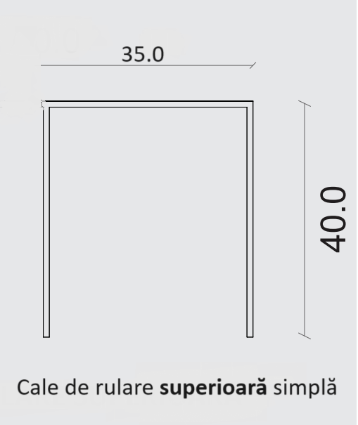 Eco Slide - Sistem 2 sau 3 uși glisante finisaj Inox [12]