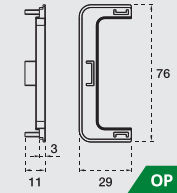 Element capăt deschis pentru profil Gola "C" [2]