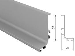Profil GOLA ,,L " ,,J"  4.1m finisaj Aluminiu, marca OPES, pentru montaj sub blat [5]
