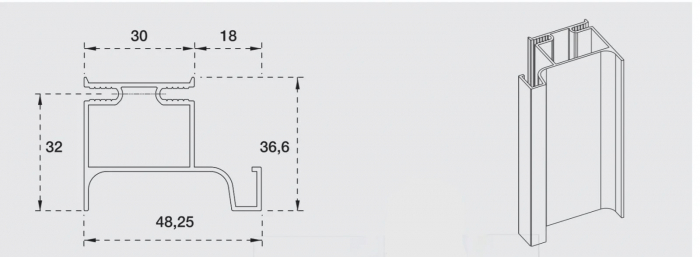 Gola Led VERTICAL simplu  4.5m [3]
