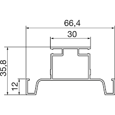 Profilele GOLA ,,Vertical-dublu " finisaj Auriu 2.7m pentru corpuri de mobilier tip ,,soldat" marca OPES [4]