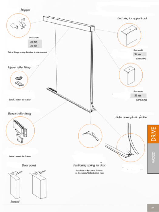 In Out Drive Wood - Amortizor Soft Close pentru uși <50 Kg  / <100 Kg [4]