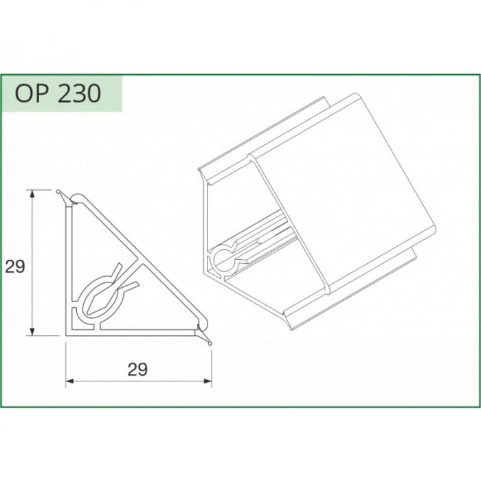 Înălțător triunghiular (profil antistrop) L 4000mm marca OPES [2]