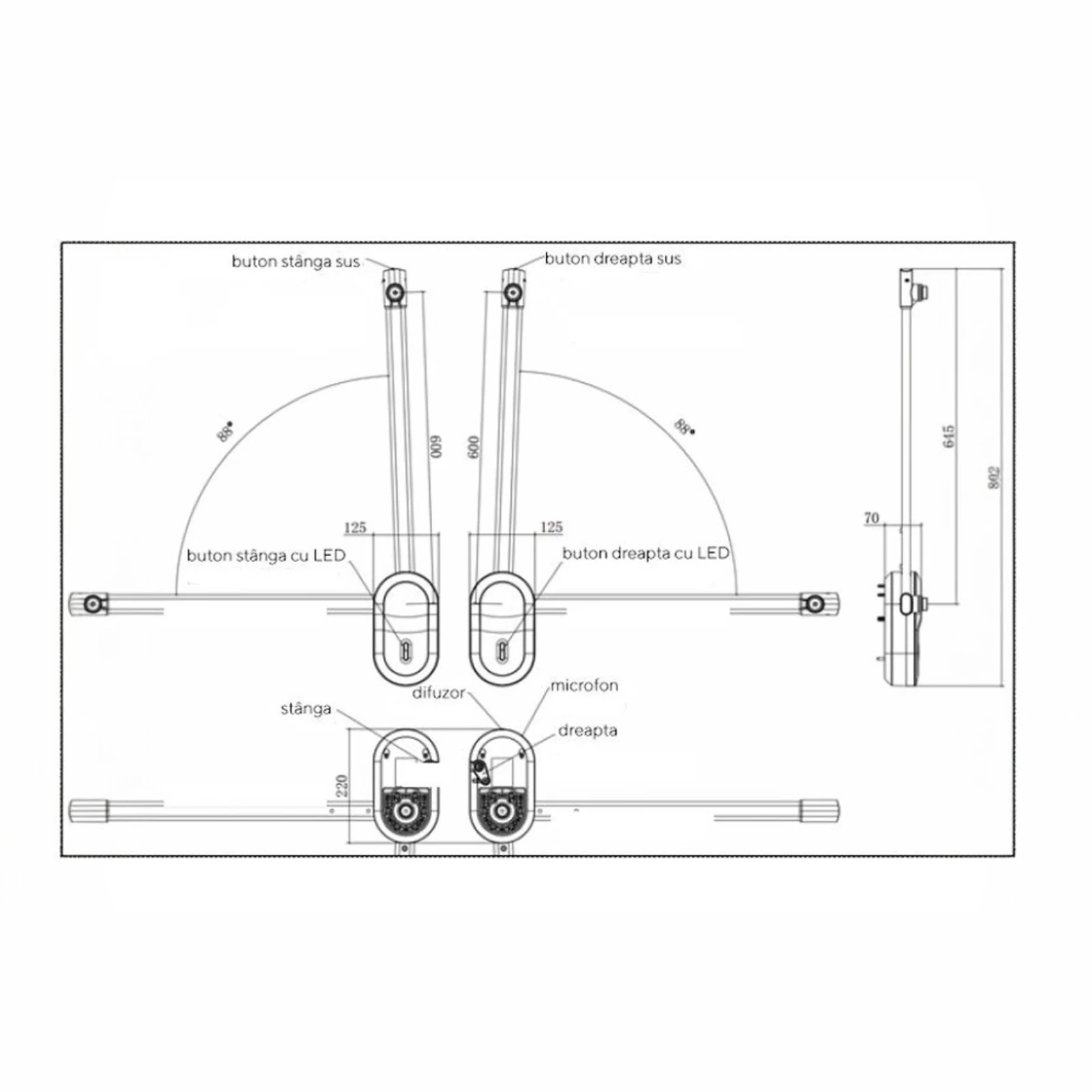 Lift electric pentru garderobă JIECANG – sistem automat coborâre bară haine, cu telecomandă [8]