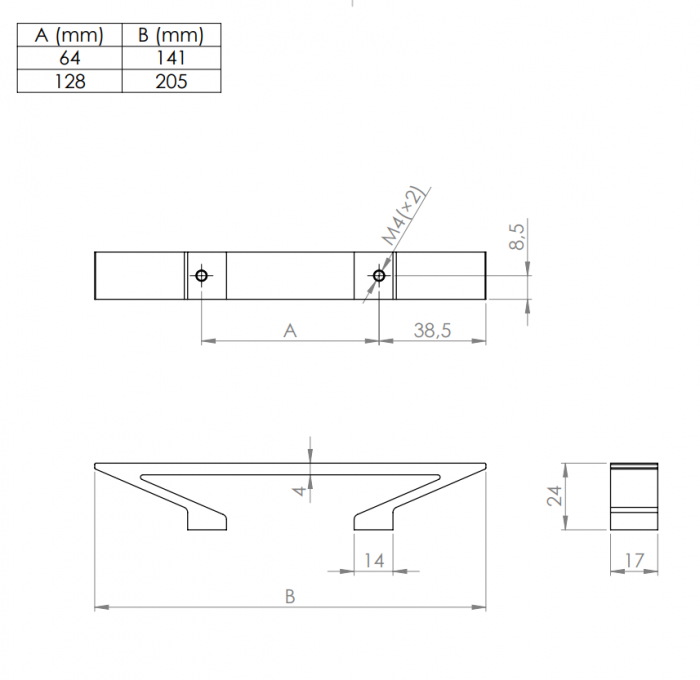 Maner Bench 64 mm & 128 mm [2]