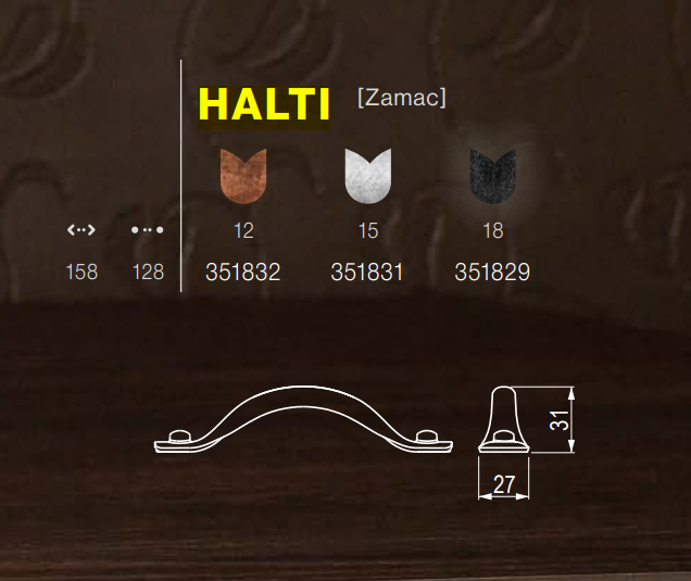 Maner antic Halti 128mm [4]