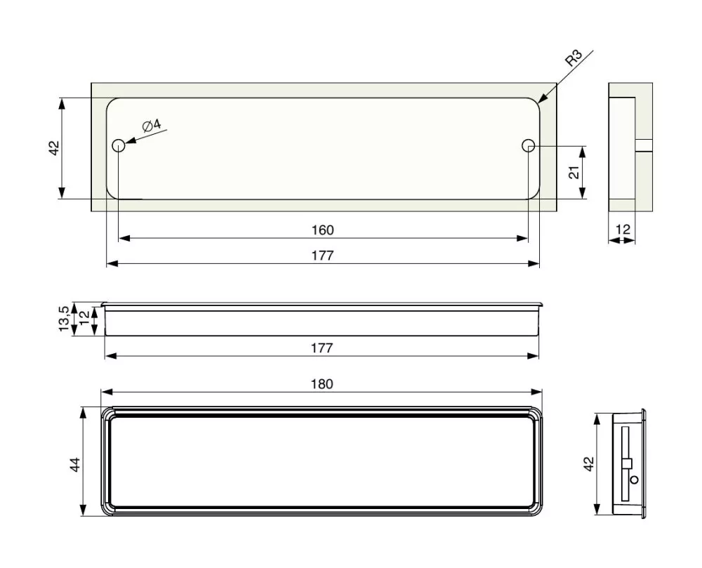 Mâner încastrat RXZ10 - 160 mm [2]