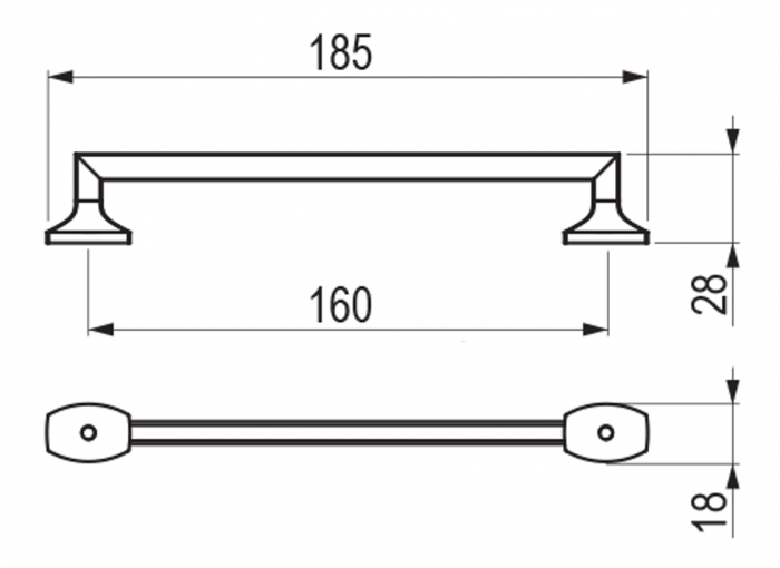 Maner Menfi 160 mm finisaj Negru mat [2]