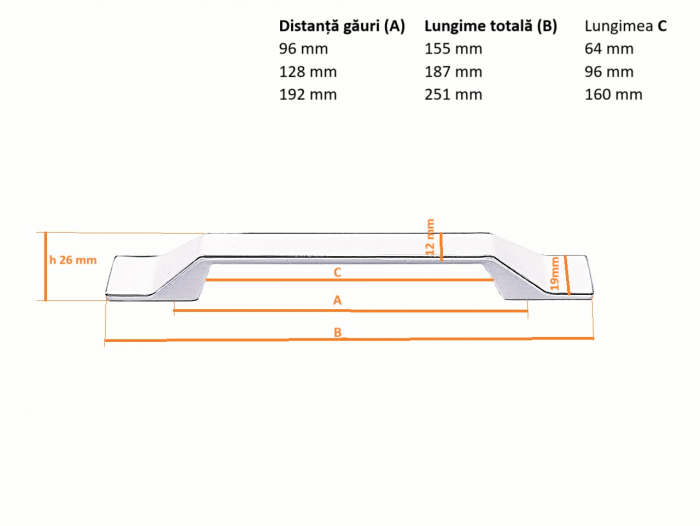 Mâner mobilier Classic VG Alb lucios [2]