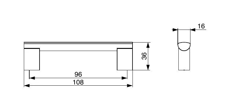 Mâner RXH06 - Aluminiu mat [2]