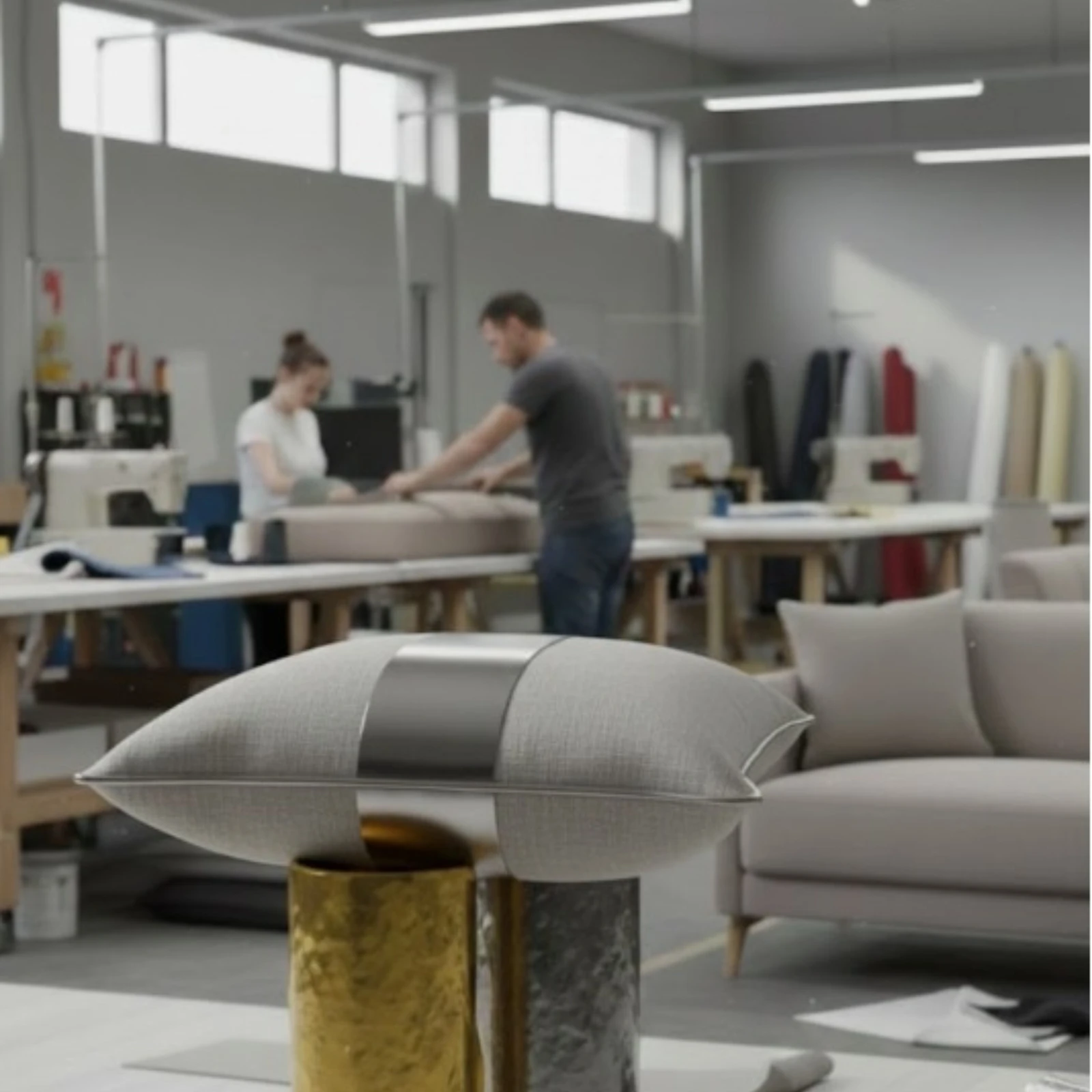 Material tip piele ecologică cu efect metalic lucios – auriu / argintiu, pentru tapițerie [3]