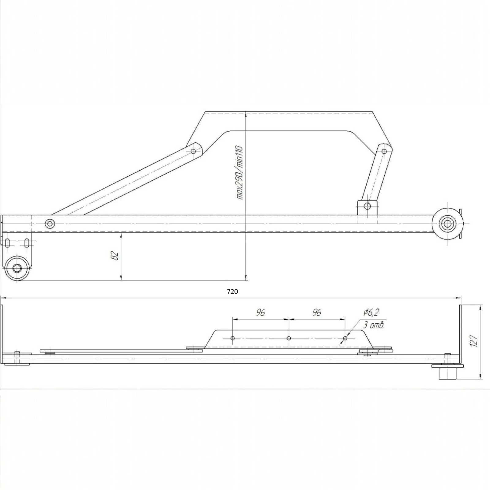 Mecanism canapea cu roți exterioare - sistem cu extensie semicirculară [2]