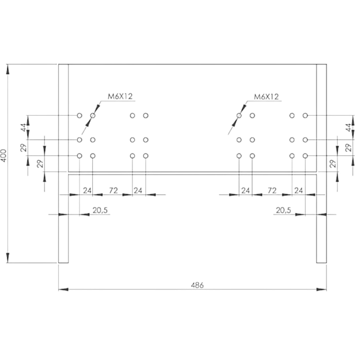 Mecanism masă rabatabilă h 400 mm transformabil h 740 mm (cu blocaj) [9]