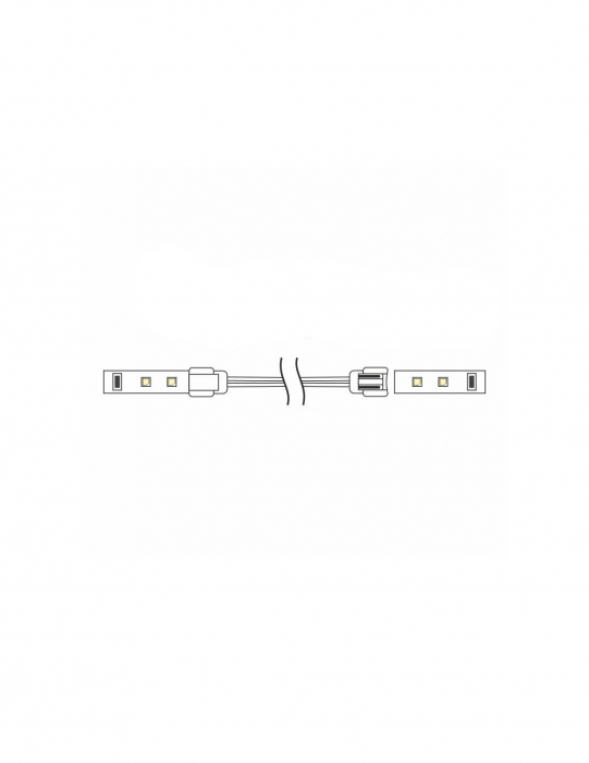 Micro conector bandă LED 8mm, cu minimufă, cablu 2 m [3]