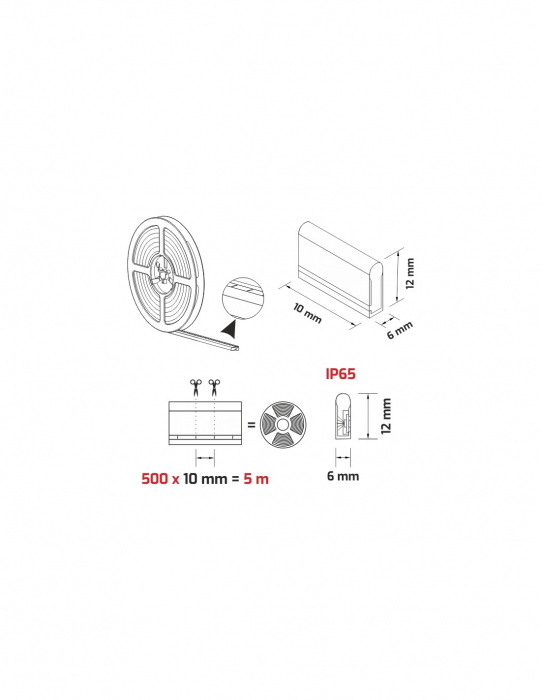 Neon Flex-Bandă LED Flexibilă 12V [3]