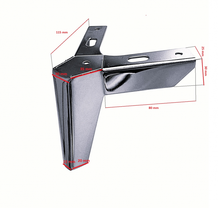 Picior mobilier Corner Strong VG h 120 mm [2]
