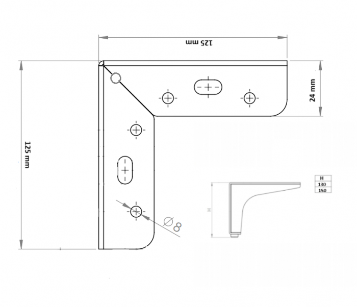 Picior mobilier CORNER V95 Auriu [2]