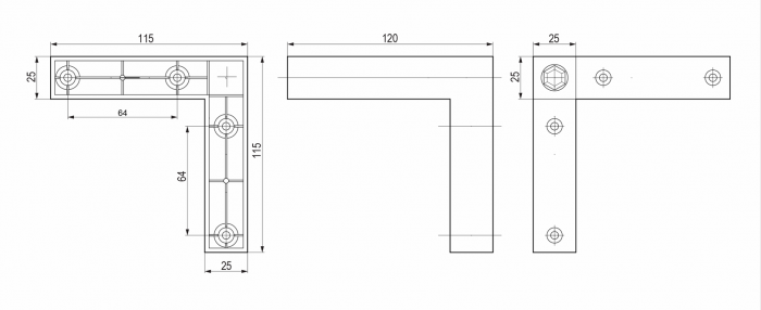 Picior mobilier FP009 h 120mm [2]