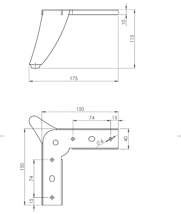 Picior mobilier FS009 h 115mm [4]