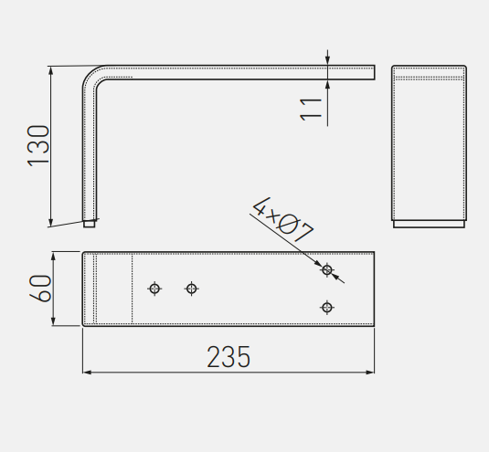 Picior mobilier MDN-D4 h 130 mm [2]