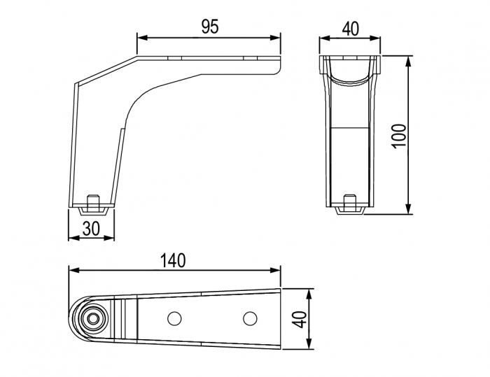 Picior mobilier NN85 h 100 mm [2]
