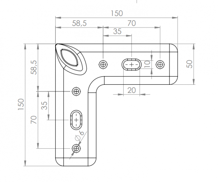 Picior mobilier NNK002 150mm [3]