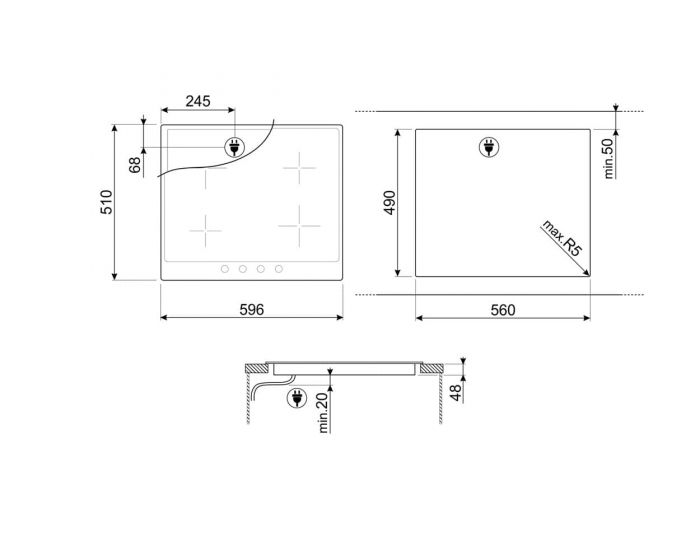 Plita vetroceramica incorporabila P864 A/PO [3]