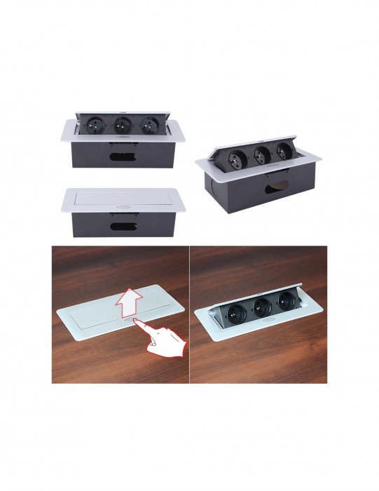 Sistem încorporabil Kombi Box cu 3 prize Schuko [5]