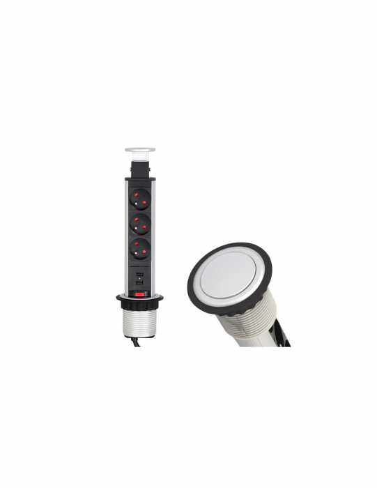 Priza Lift Box USB - retractare automatică [6]