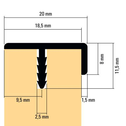 Profil aluminiu T-Bar - placă 18 mm [2]
