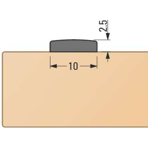 Profil baghetă decorativă autoadezivă - dreptunghiulară, 10 x 2,5 mm [2]