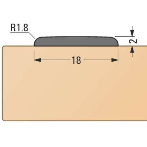 Profil baghetă decorativă autoadezivă - dreptunghiulară, 18 x 2 mm [2]