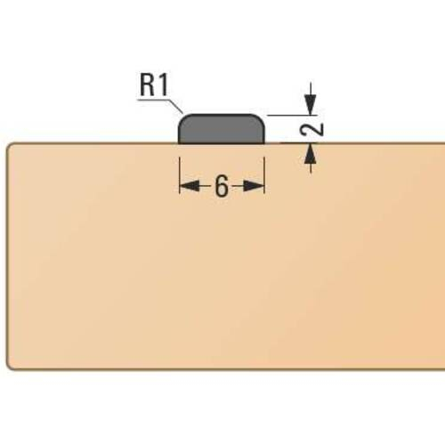 Profil baghetă decorativă autoadezivă - dreptunghiulară, 6 x 2 mm [2]