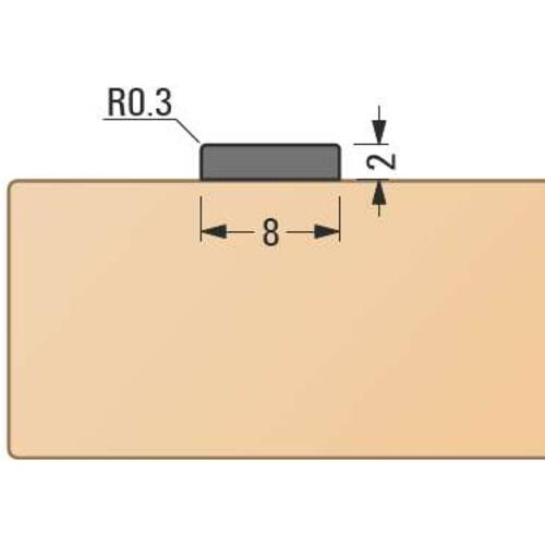 Profil baghetă decorativă autoadezivă - dreptunghiulară, 8 x 2 mm [2]