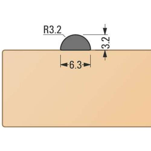 Profil baghetă decorativă autoadezivă - rotundă, 6,3 x 3,2 mm [2]