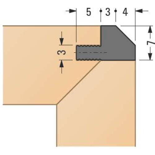 Profil Aluminiu cu punte, formă dreptunghiulară, 7 mm [6]