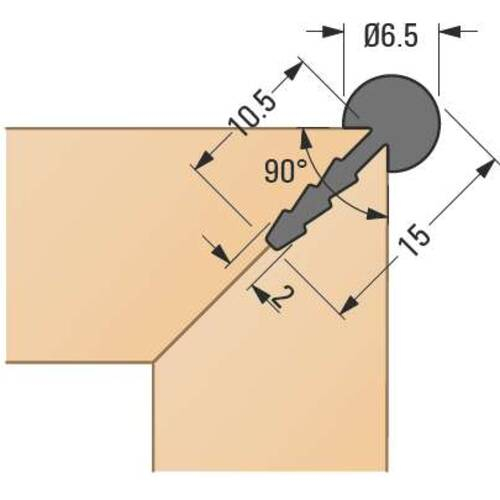 Profil Aluminiu cu punte, formă rotundă, 6.5 mm [2]