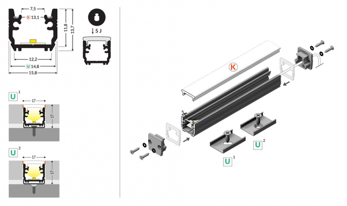 Profil LED Floor12 pentru podele [7]