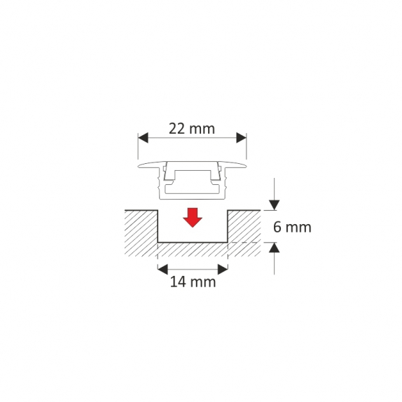 Profil Led INLINE Auriu 2 metri [2]