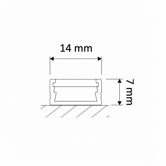 Profil Led LINE MINI Auriu 2 metri [2]