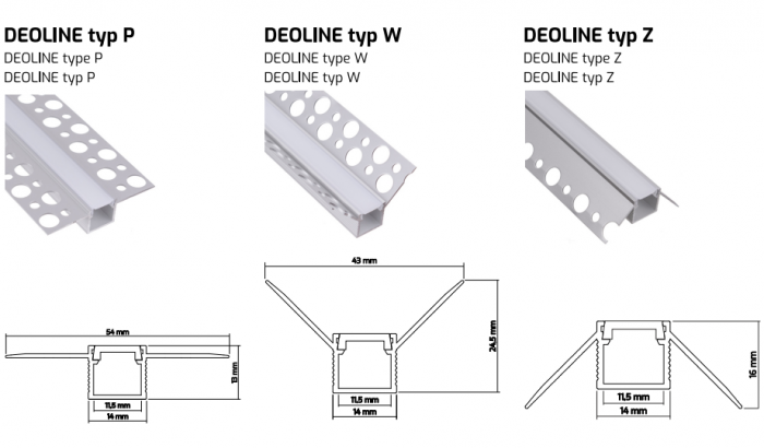 Profil LED Rigips DEOLINE 2m marca Design Light [6]