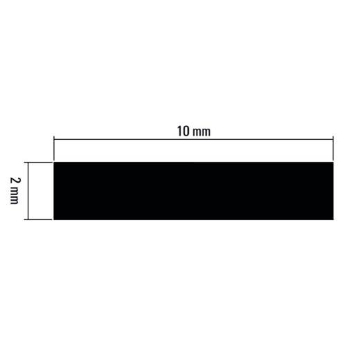 Profil plat din aluminiu - 2 mm, finisaj argintiu mat [2]